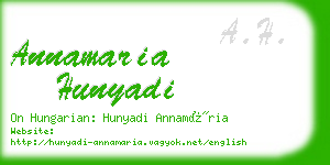 annamaria hunyadi business card